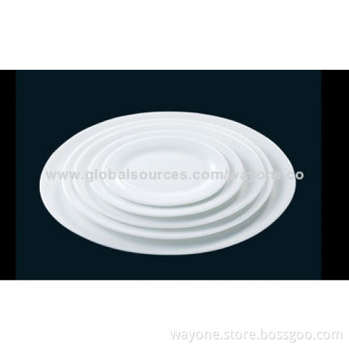 White New Bone China Coupe Plate, with Various Sizes, Hotel Ware, Food Safe,Lead-free,High Whiteness